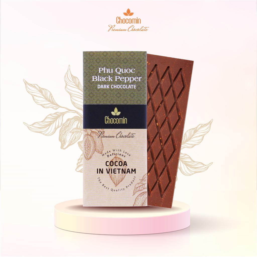 Picture of PHU QUOC BLACK PEPPER DARK CHOCOLATE BAR